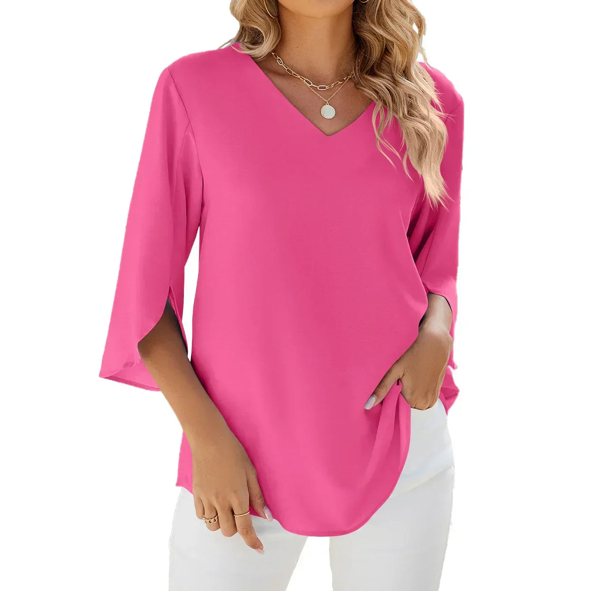 Jadzia™ Easygoing V-Neck Top
