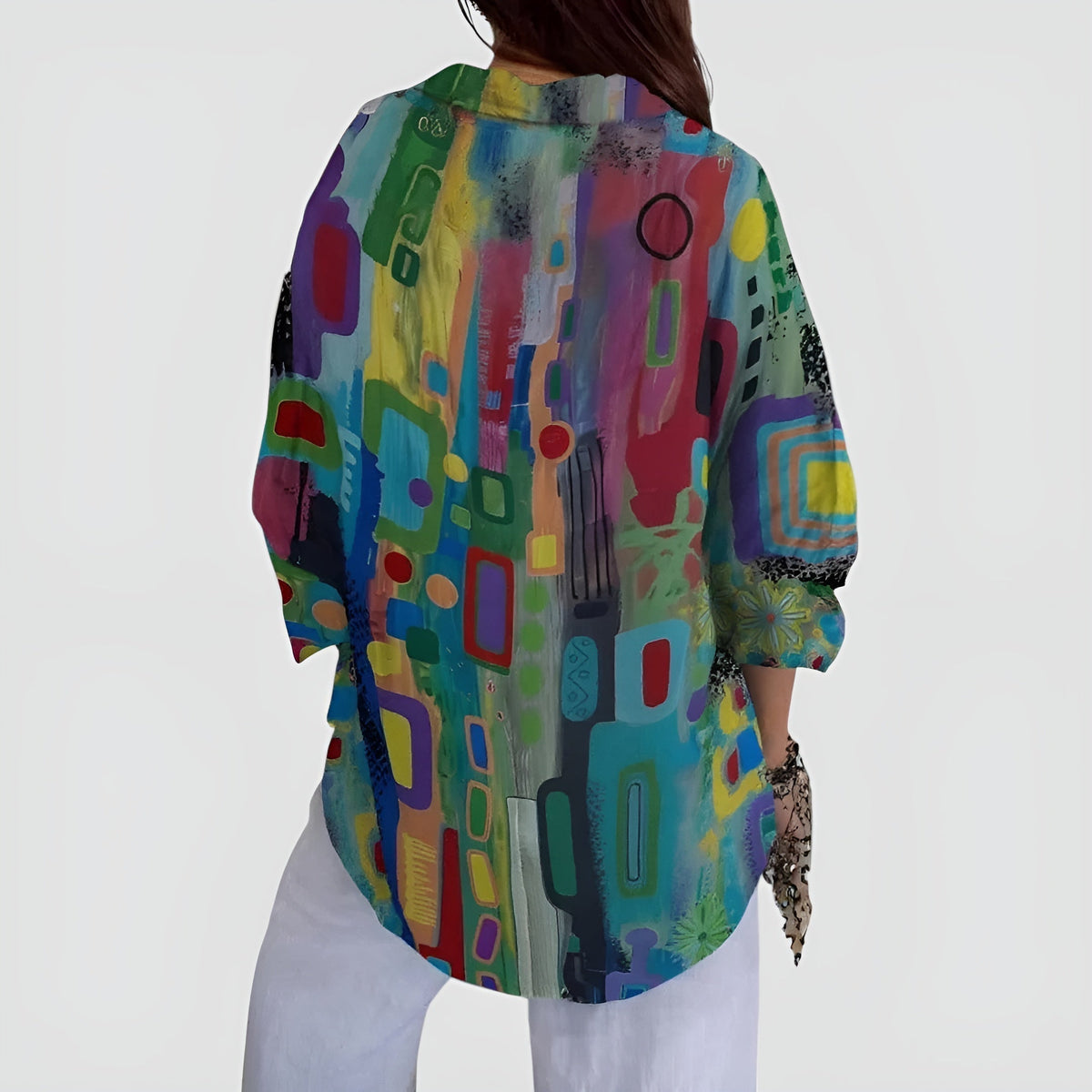 Everly™ Geometric Pattern Blouse