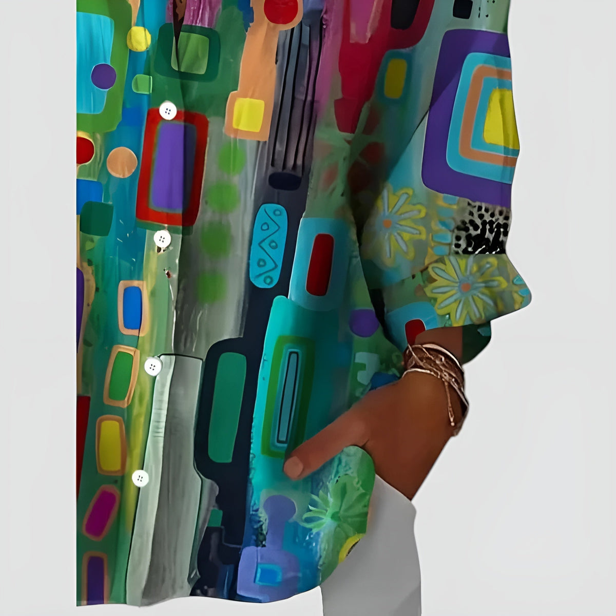Everly™ Geometric Pattern Blouse