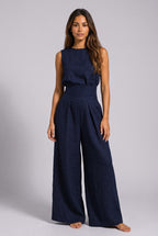 Aleia™ Chic Linen Blend Two-Piece Set with Relaxed Fit