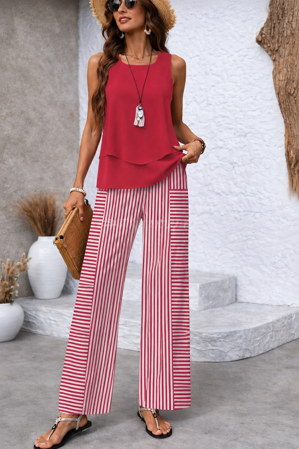 Amani Riviera Striped Two-Piece Set