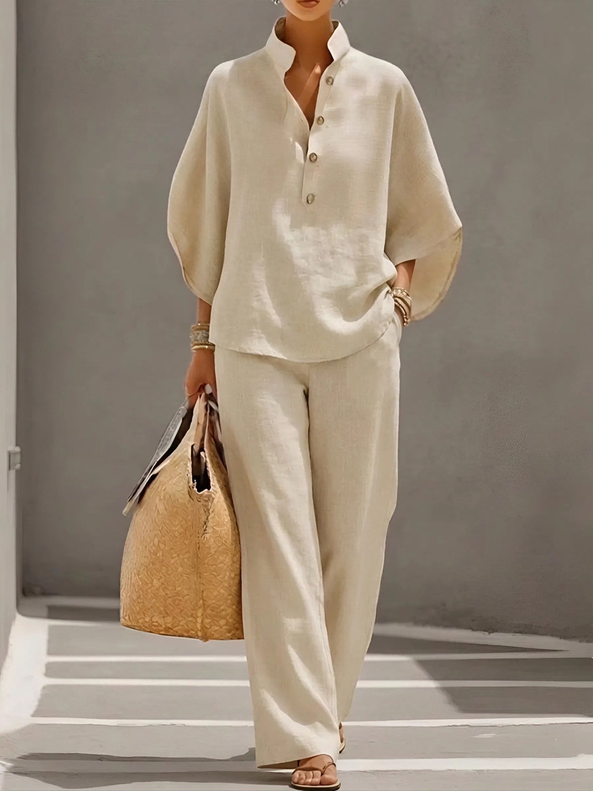 Calliope™ Casual Cotton-Linen Two-Piece Set