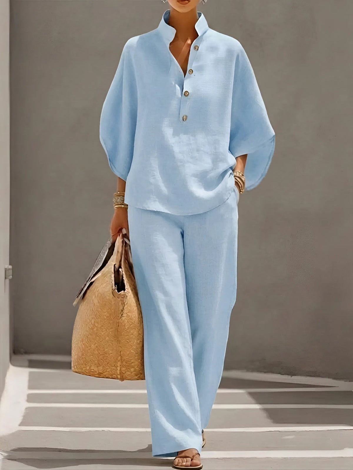 Calliope™ Casual Cotton-Linen Two-Piece Set
