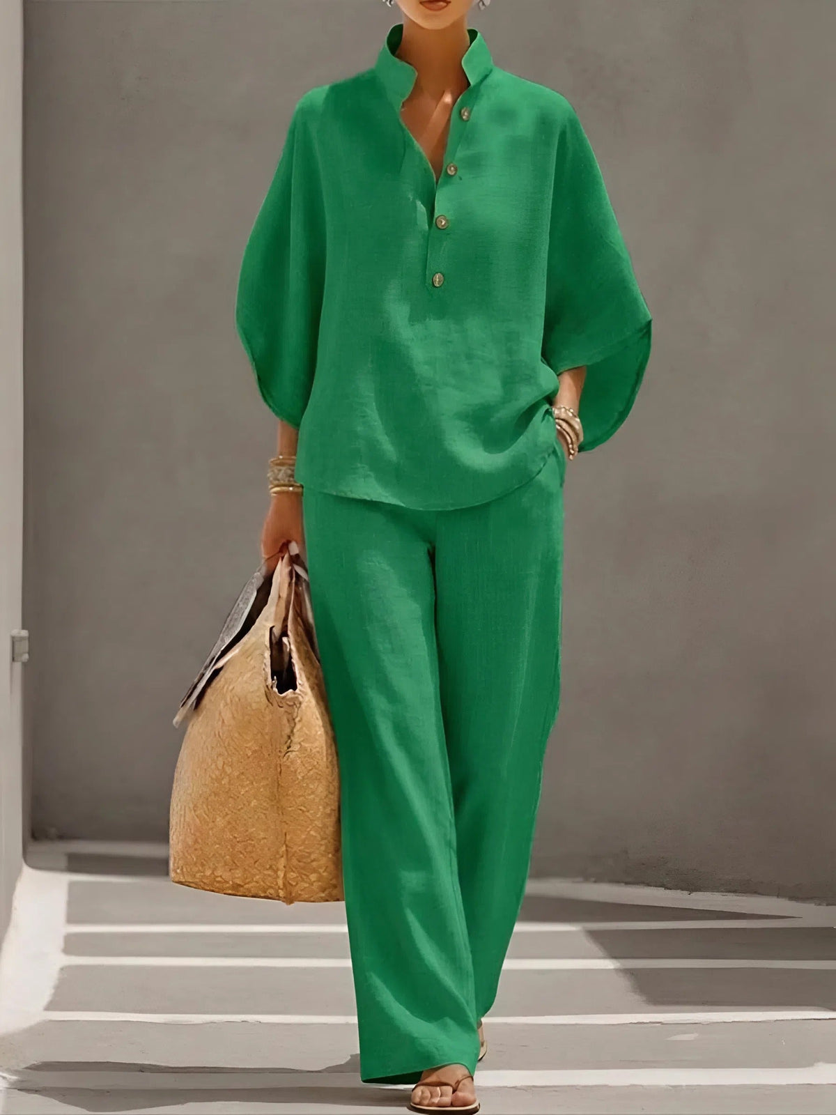 Calliope™ Casual Cotton-Linen Two-Piece Set