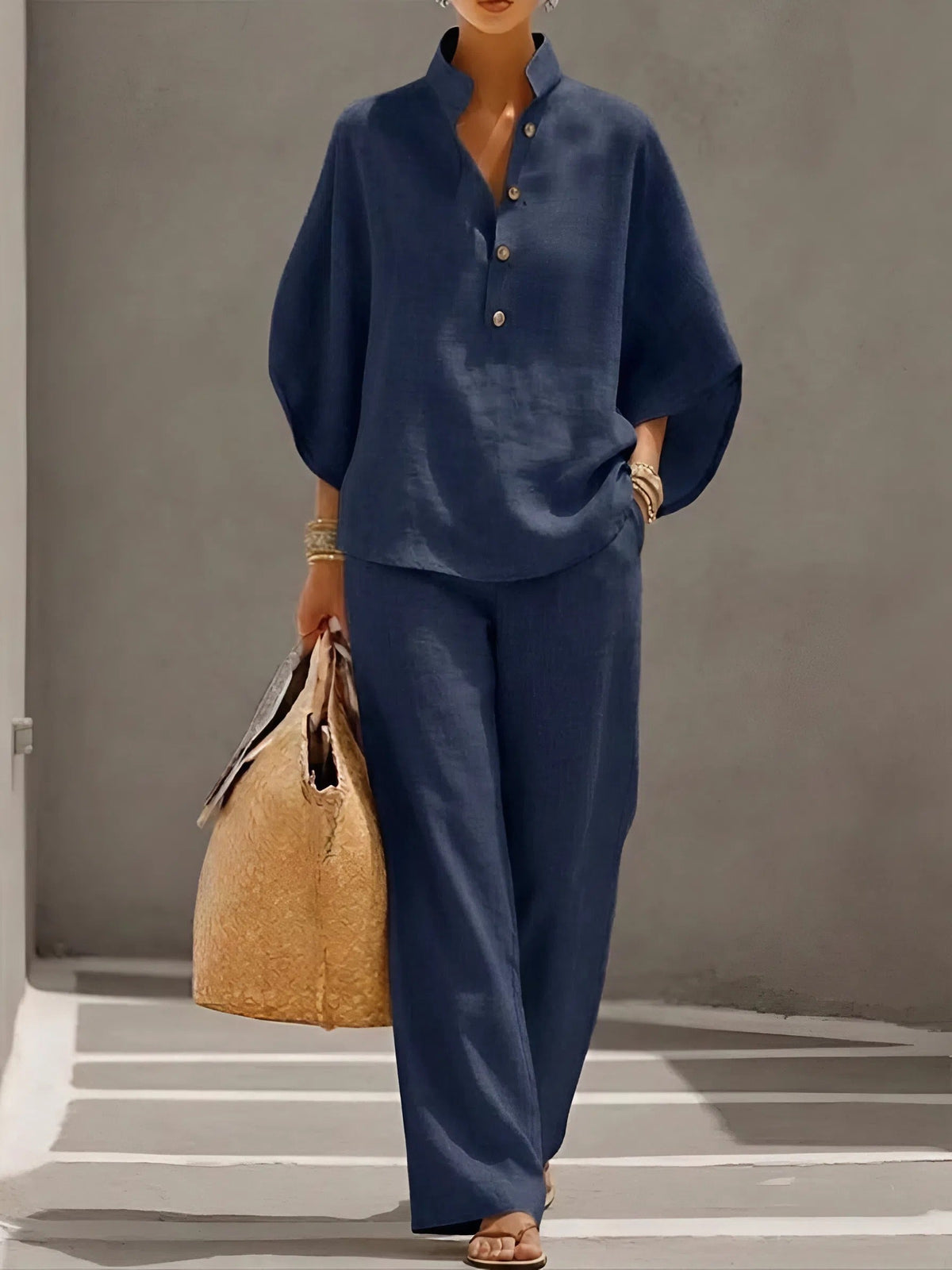 Calliope™ Casual Cotton-Linen Two-Piece Set