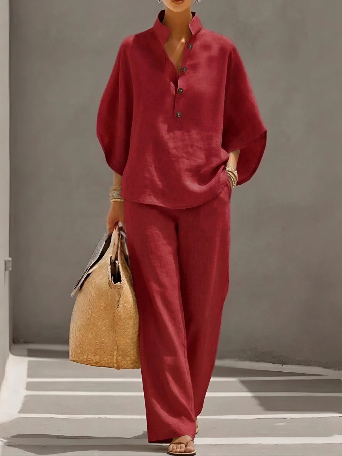 Calliope™ Casual Cotton-Linen Two-Piece Set