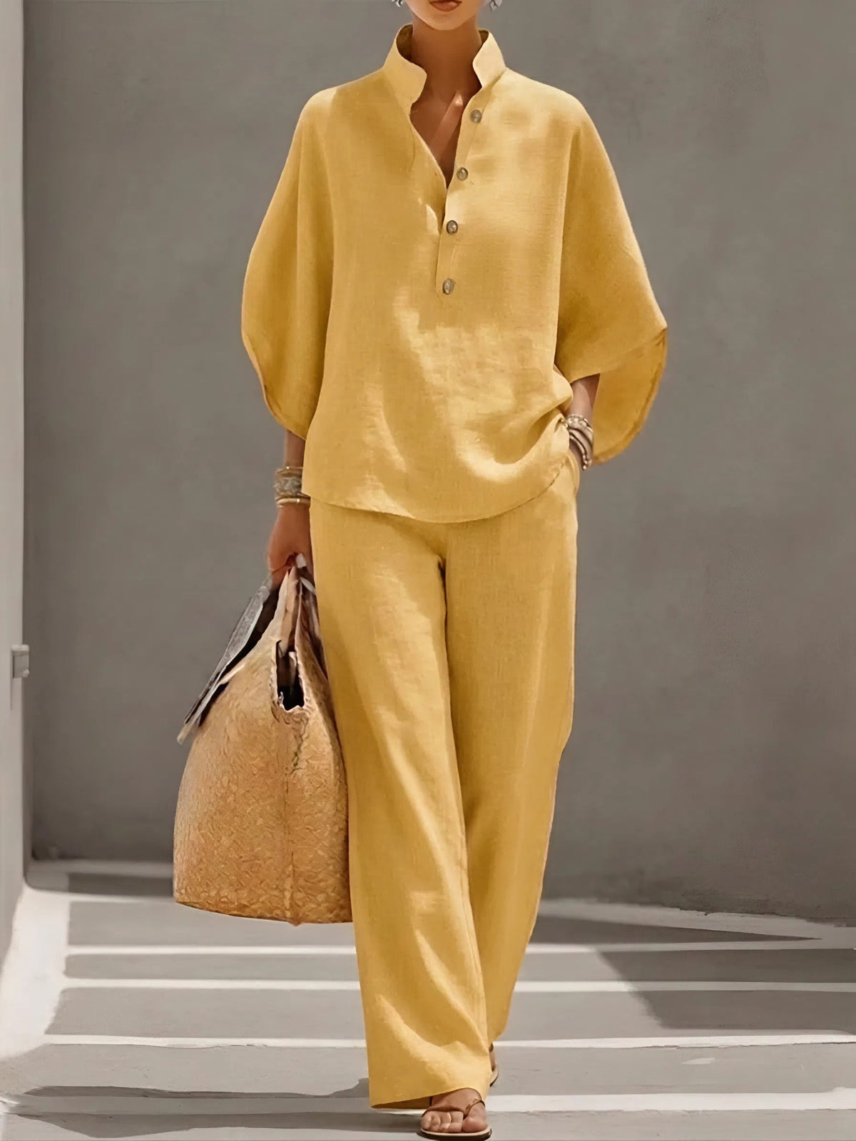 Calliope™ Casual Cotton-Linen Two-Piece Set